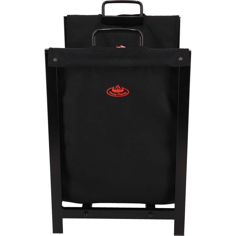 Porte bûches en tissu avec support en métal