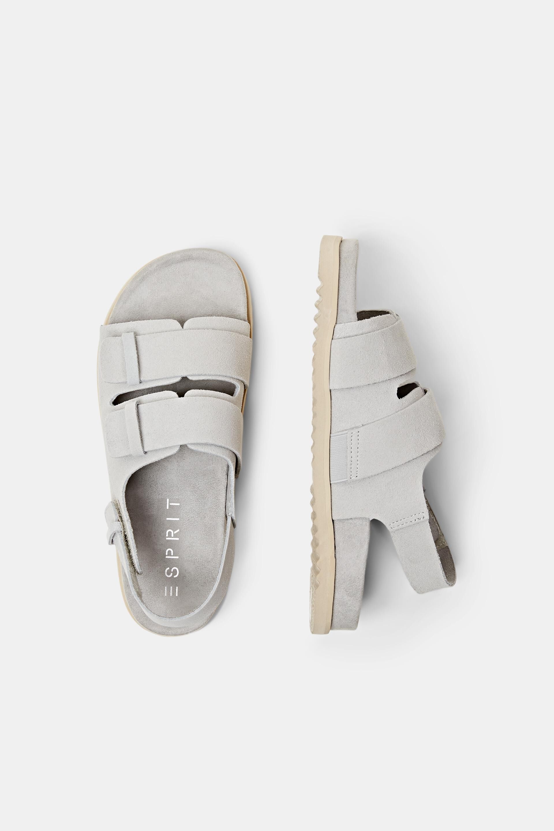 Sandales en cuir suédé