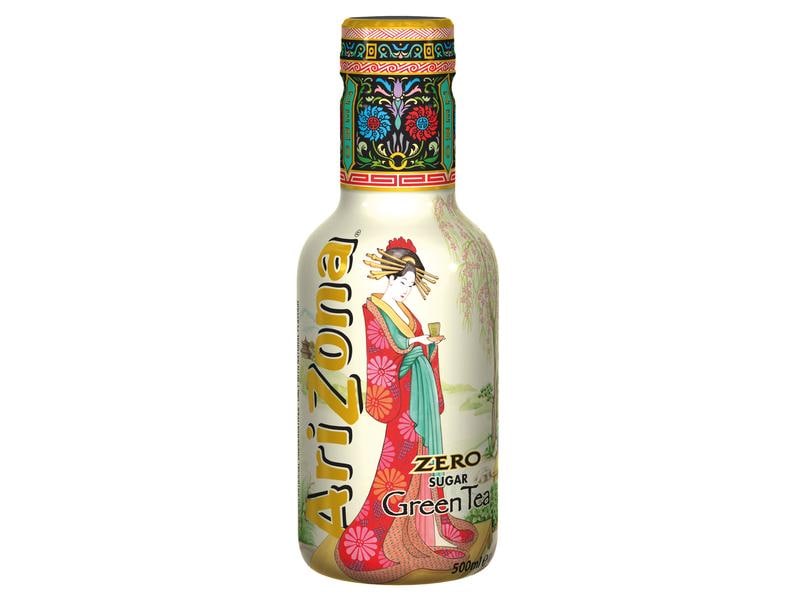 AriZona Green Tea Zero 6 x 0.5 l Zuckerfreies Erfrischungsgetränk auf Grünteebasis