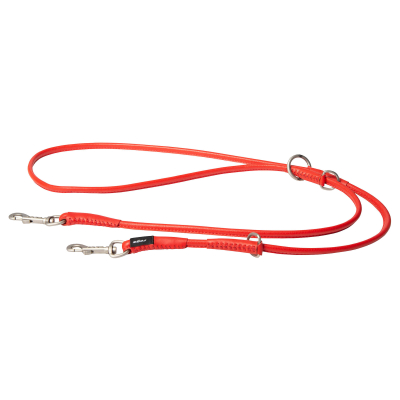 Rogz Rundleine Leder rot L 2m