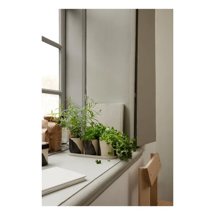 Ferm Living Pot à plantes Inlay  | Sable
