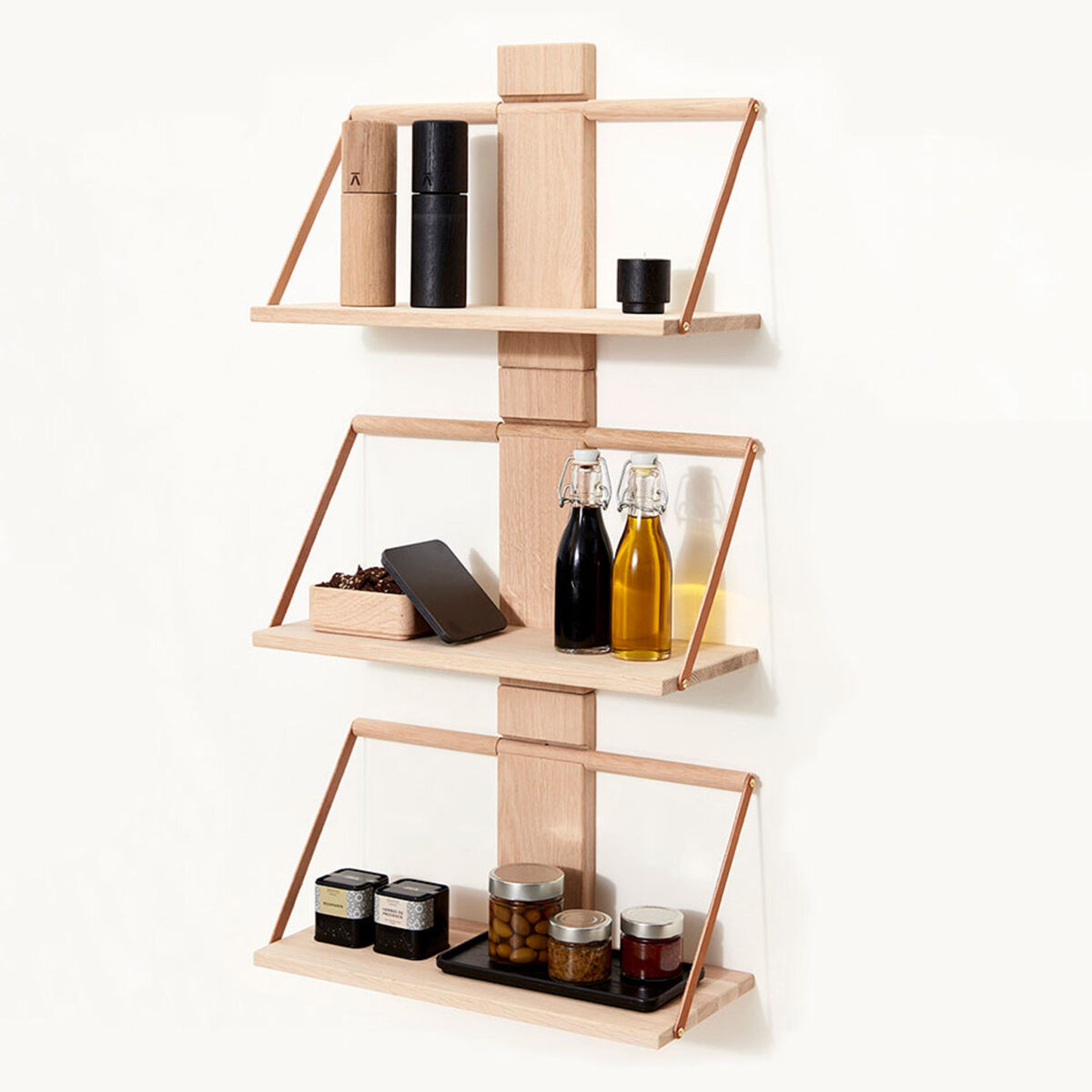 Wood wall Shelf 45 x 20 x 32 cm Medium Oak