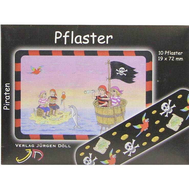 Kinderpflaster Piraten Briefchen, 10 St