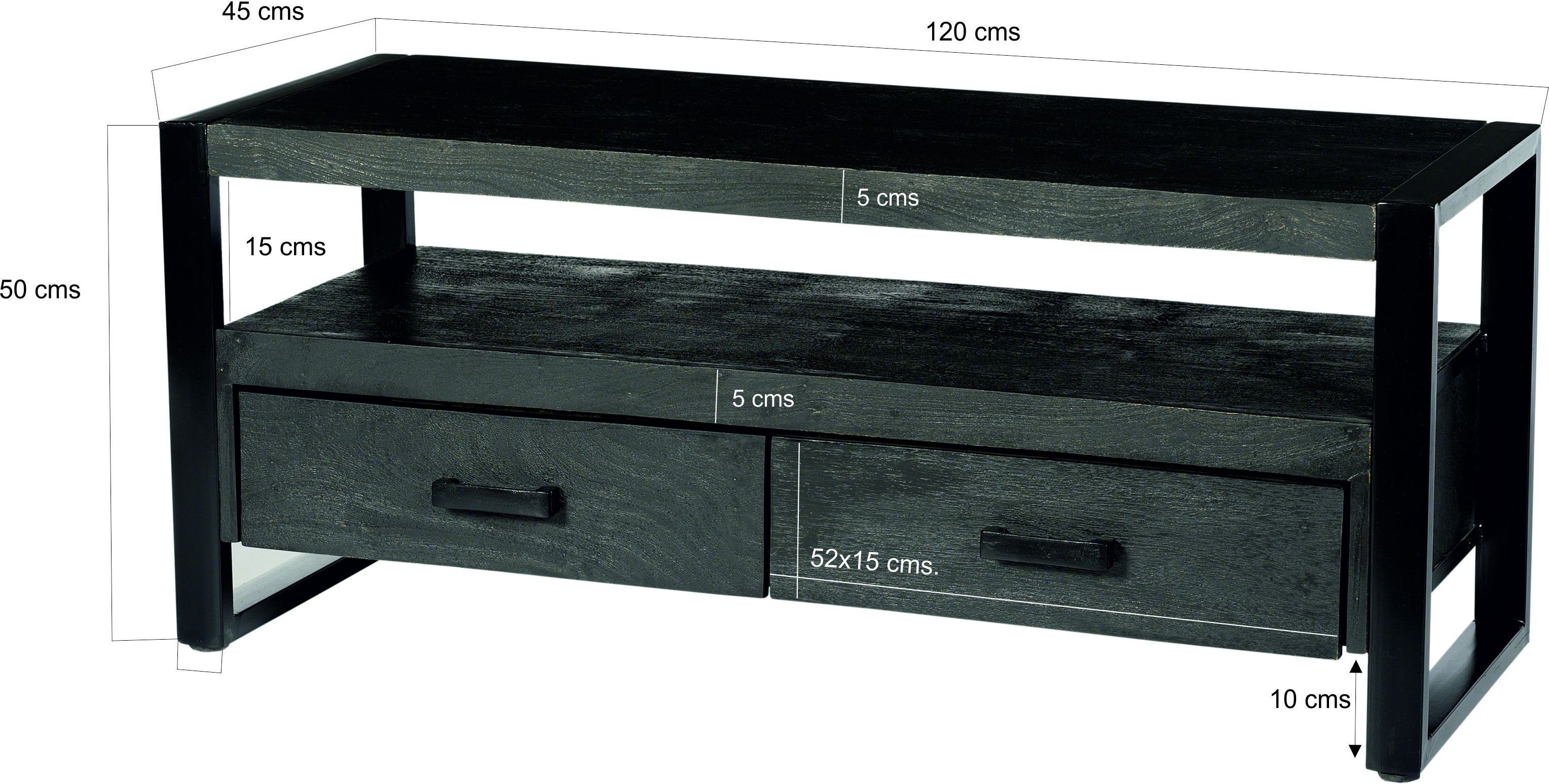 Tv-meubel Norris B120 x D45 x H50 cm