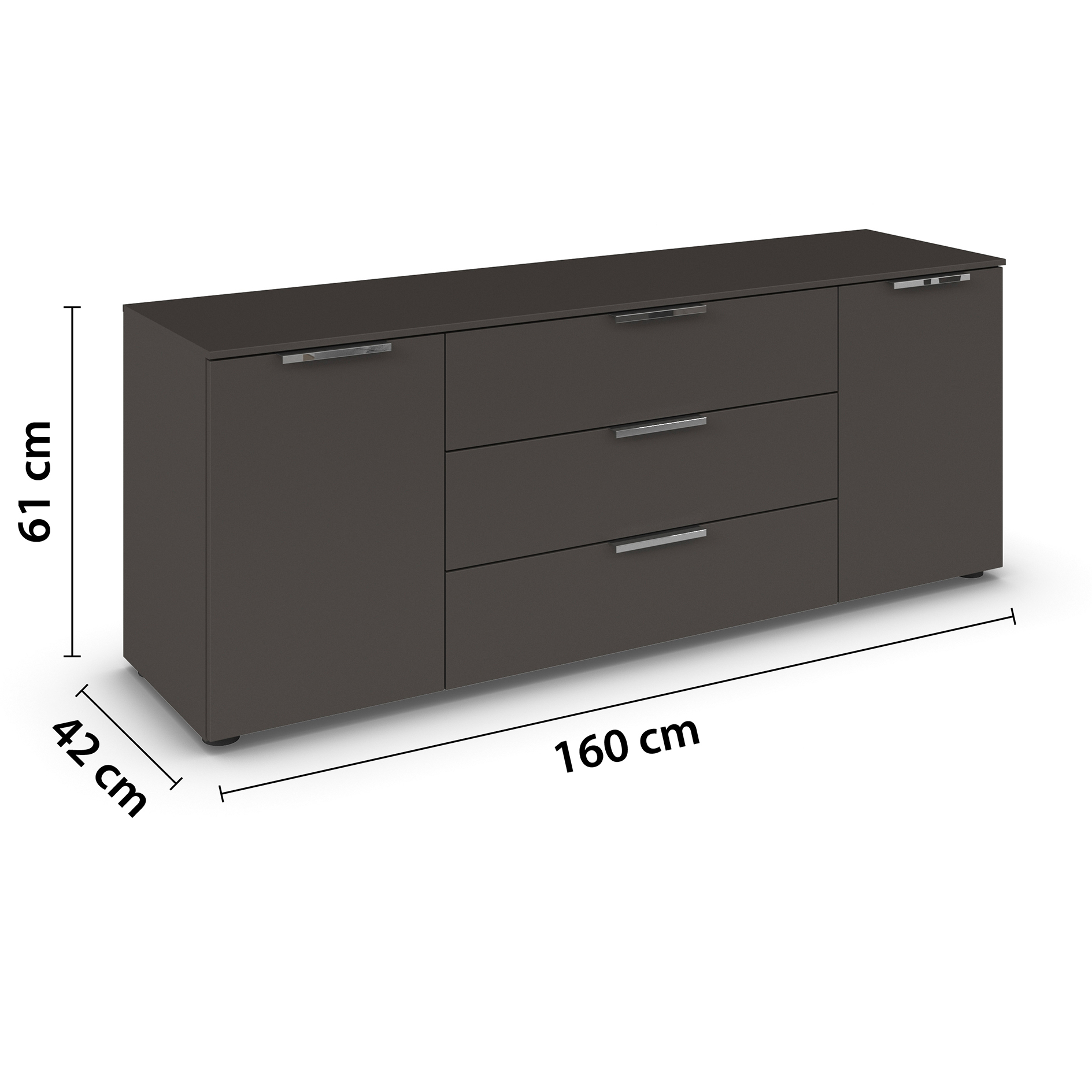 Lowboard - graphit- 160 cm