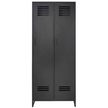 Lockerkast Jason 2-deurs metaal zwart