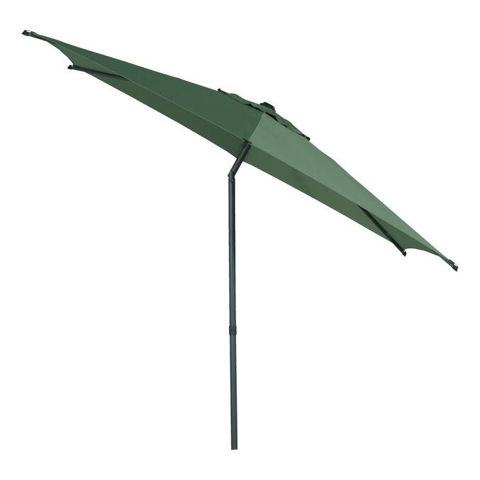 Parasol droit rond inclinable SOYA Vert olive / Graphite