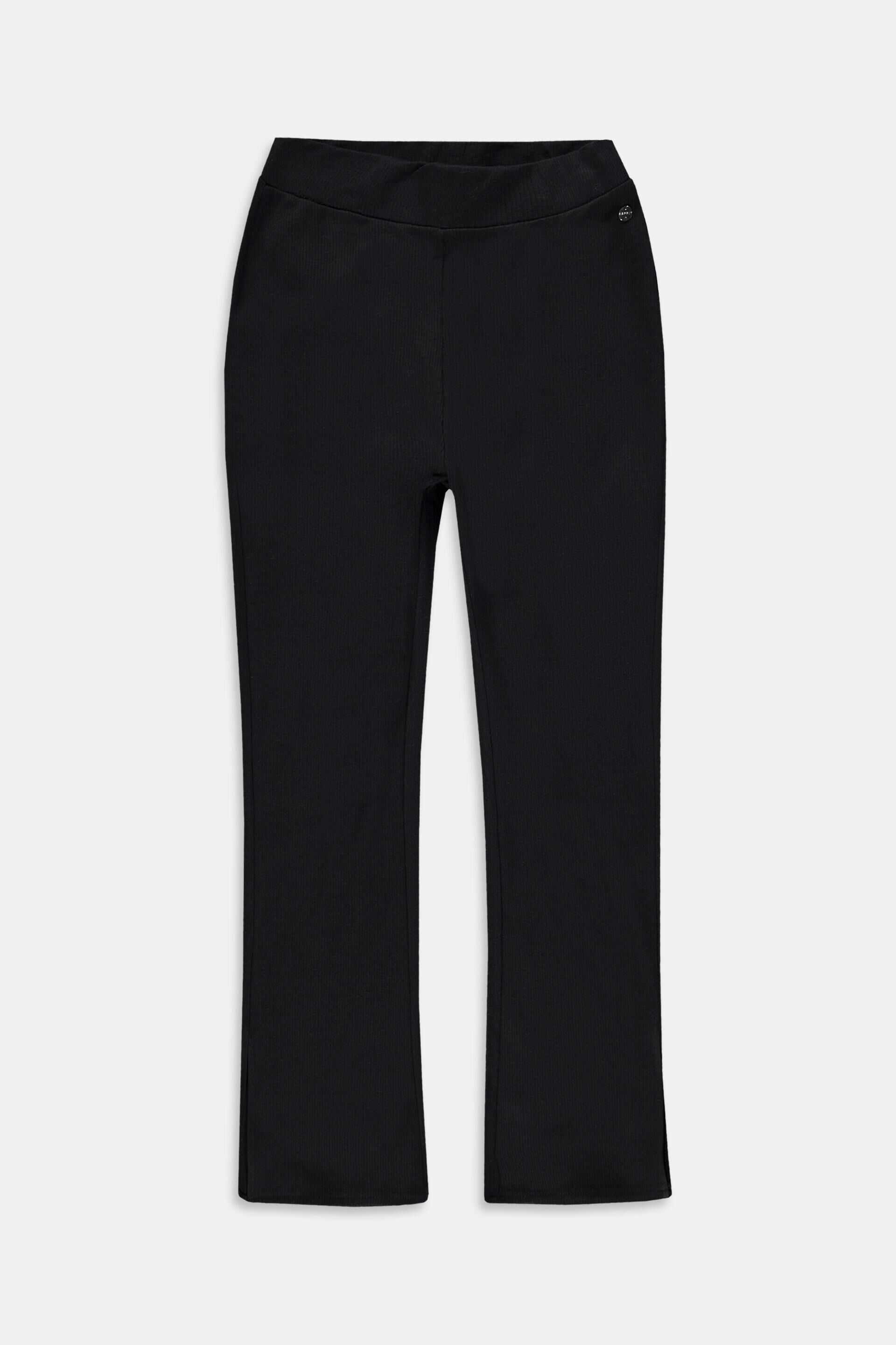 Leggings en coton côtelé à fentes au bas des jambes