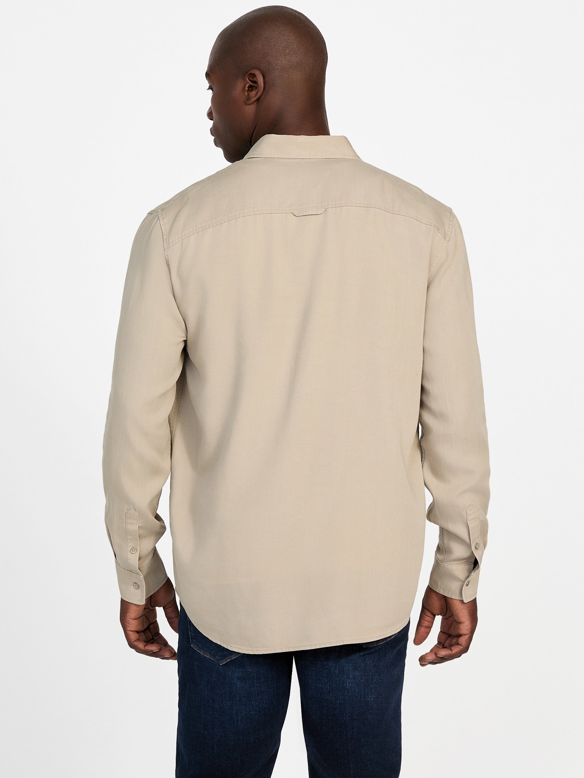Camisa de sarja lavada