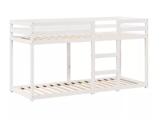 Lit superposé avec toit blanc 75x190 cm bois massif de pin