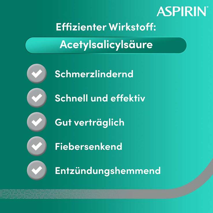 Aspirin 500 mg überzogene Tabletten, 12 St