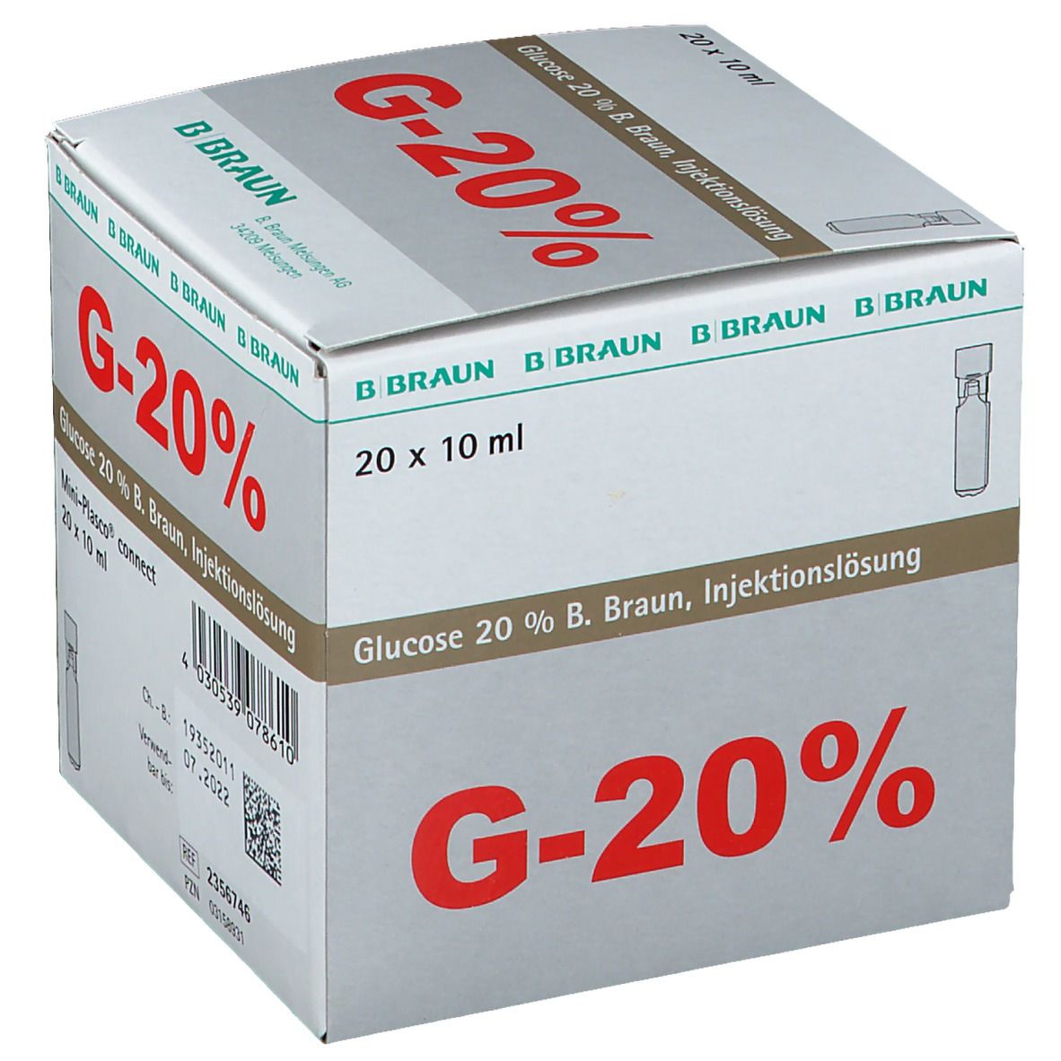 Glucose 20 % Braun Mini-Plasco® connect