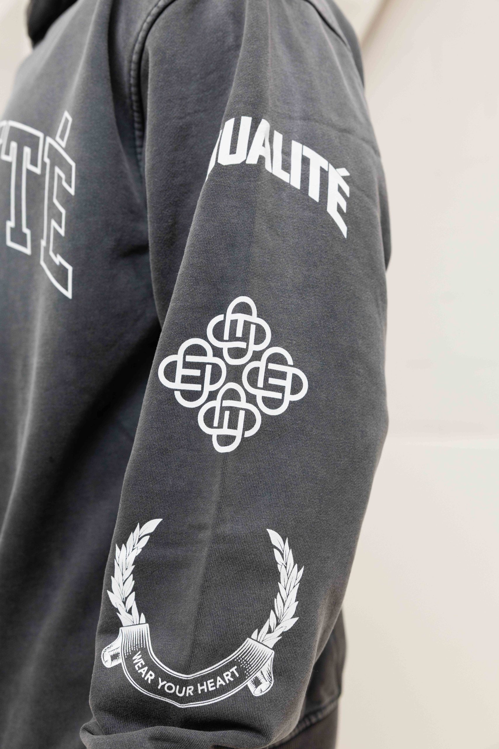 Equalité College Hoodie Heren Donkergrijs