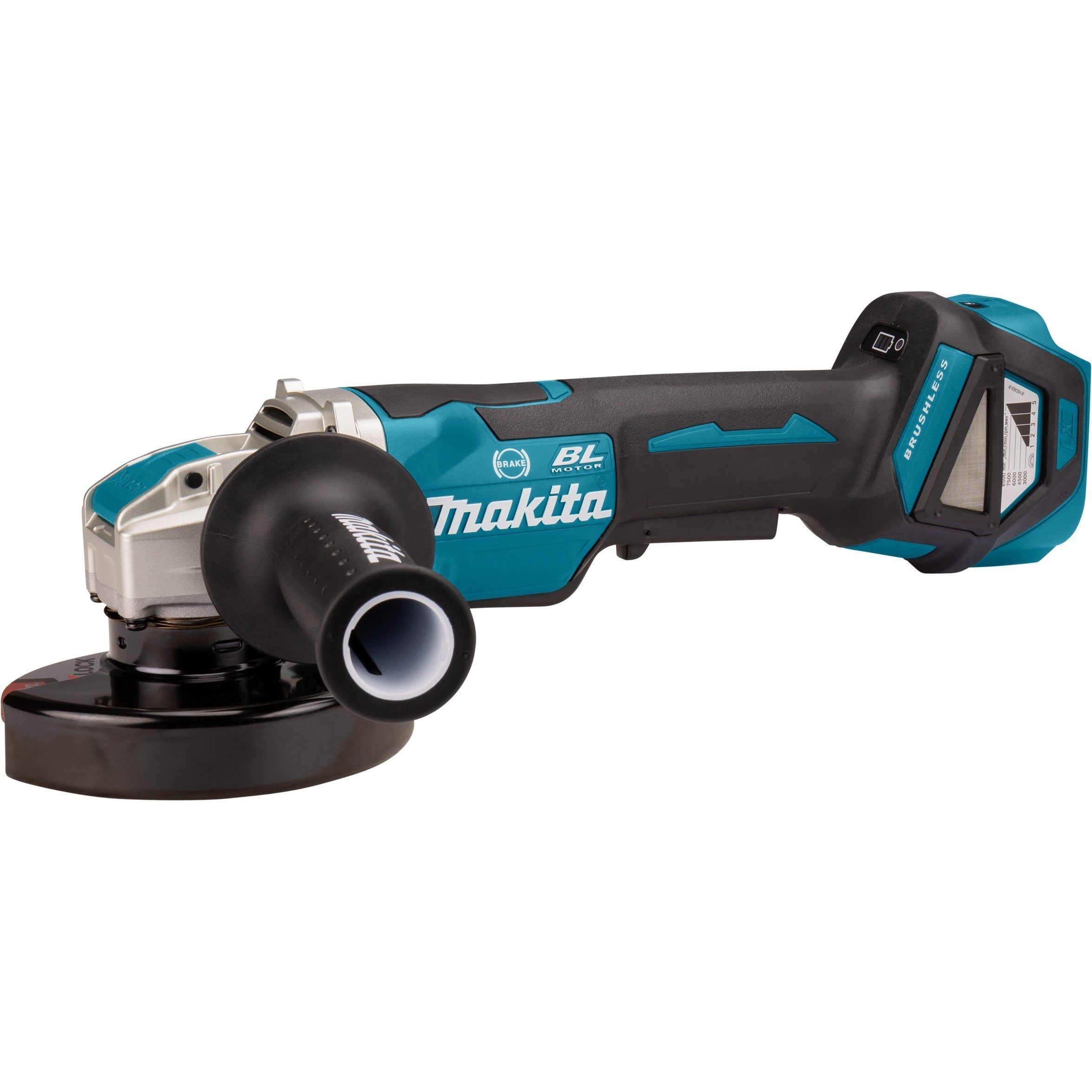 Makita DGA519ZJ Accu Haakse Slijper 125mm X-LOCK 18V Basic Body in Mbox