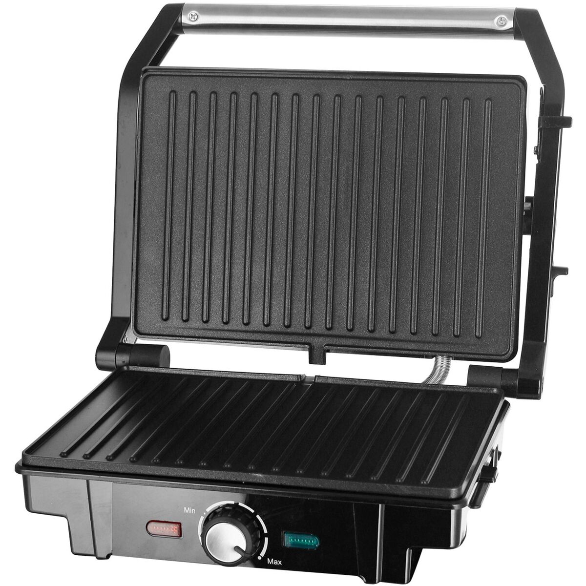 Falster bord-/paninigrill, svart/rustfritt stål