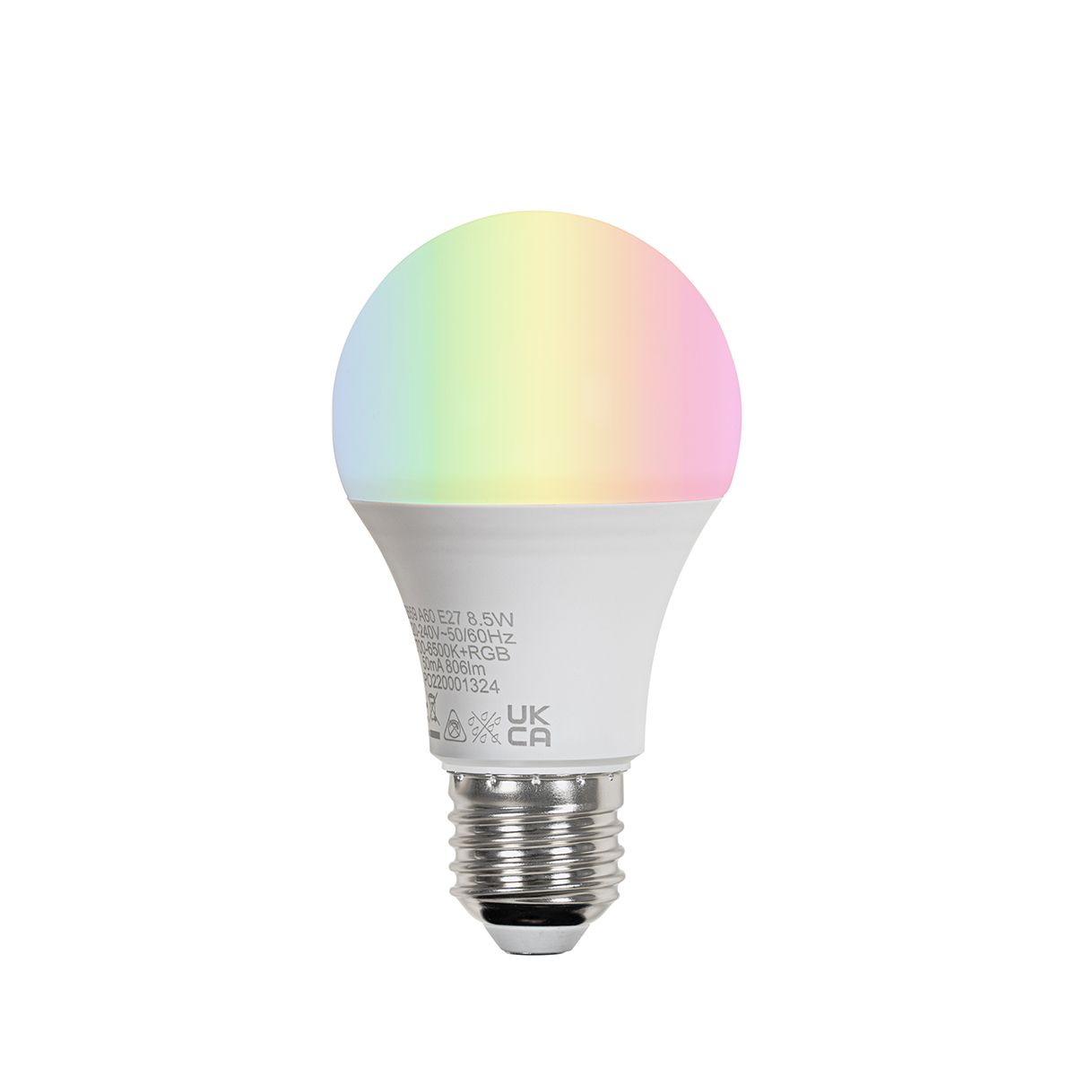 Smart E27 LED lamp A60 mat RGBW 8,5W 806 lm 2700-6500K