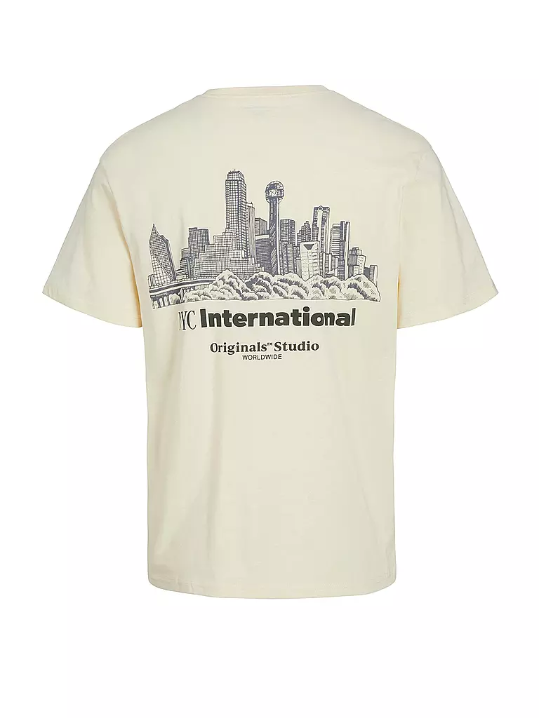 JACK & JONES T-Shirt JORBRONX SQUARE creme