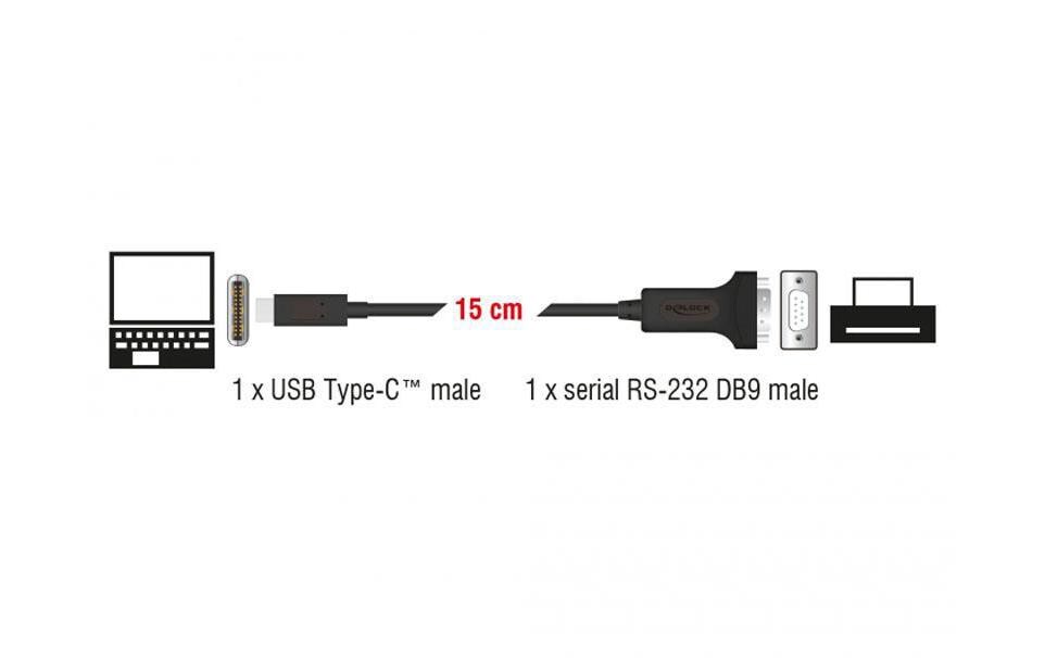 Serial-Adapter 63908 USB-CUSB-C-zu-Serial-Adapterkabel