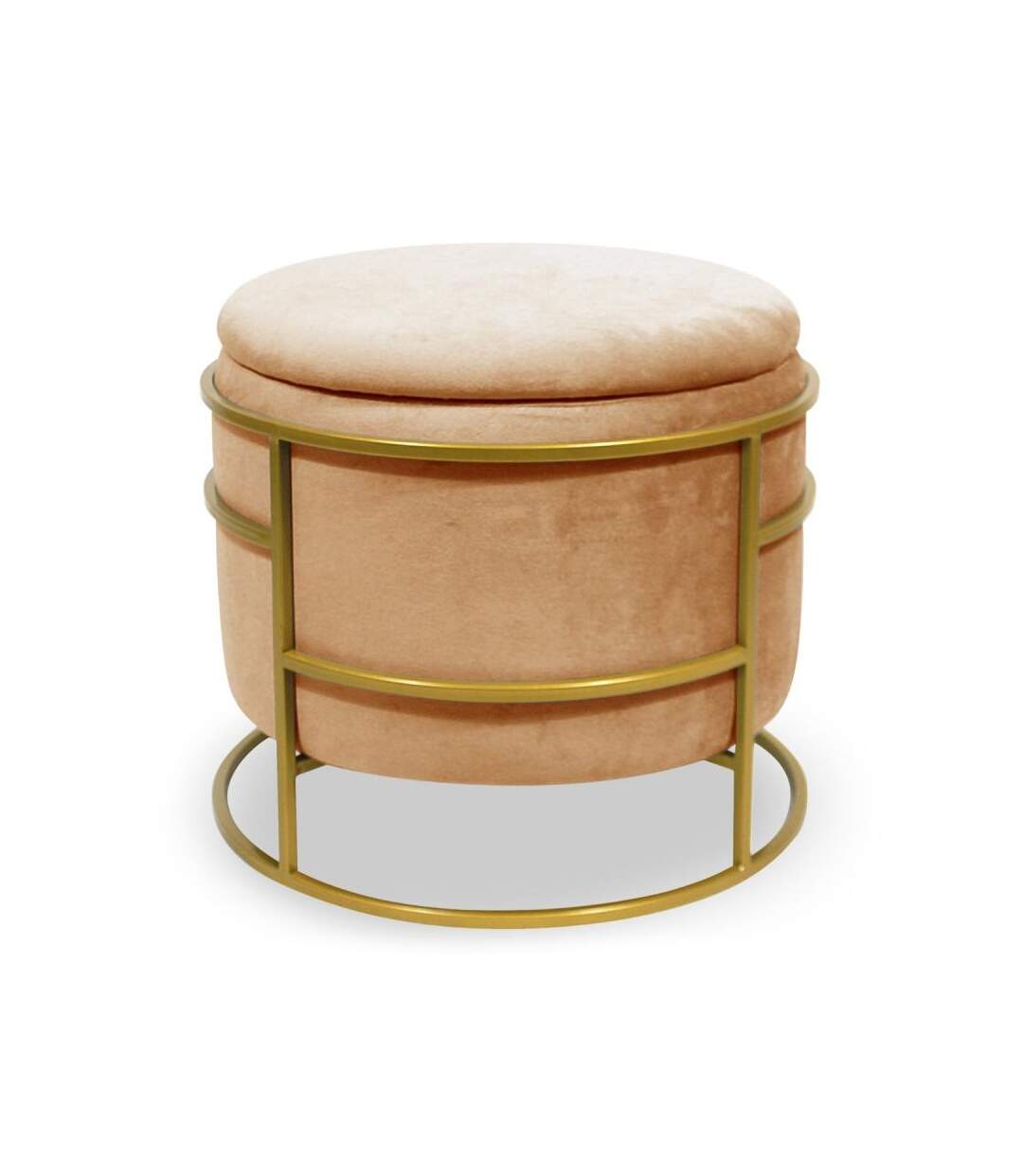 Paris Prix - Pouf & Coffre De Rangement gorin 43cm Ocre