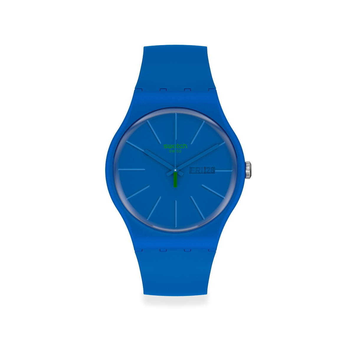 Montre Swatch mixte plastique bleu