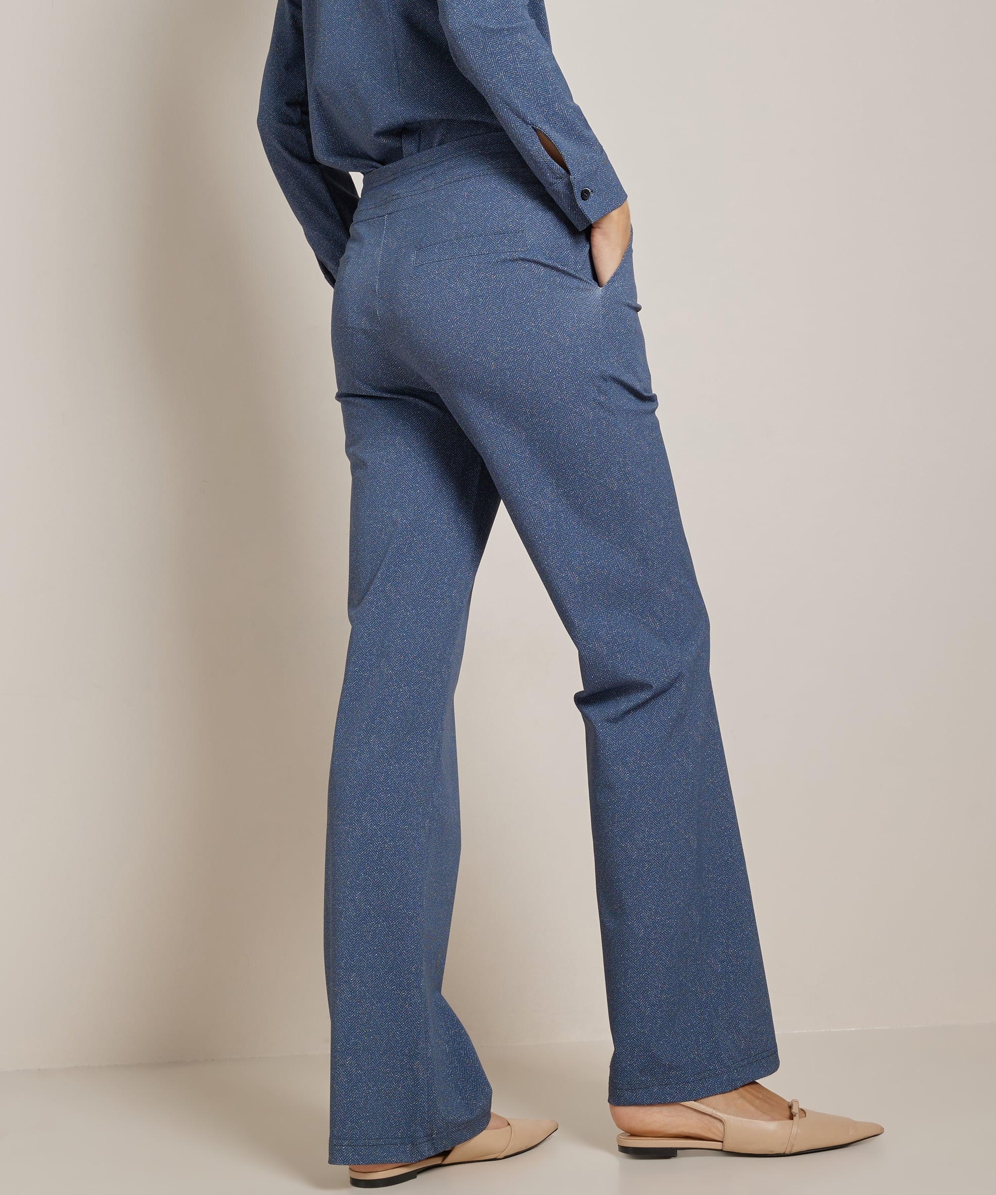 wide fit broek met print