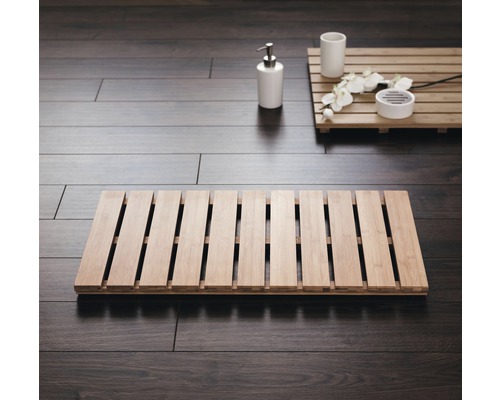 Houten vloerkleed RIDDER bamboe 52 x 52 cm