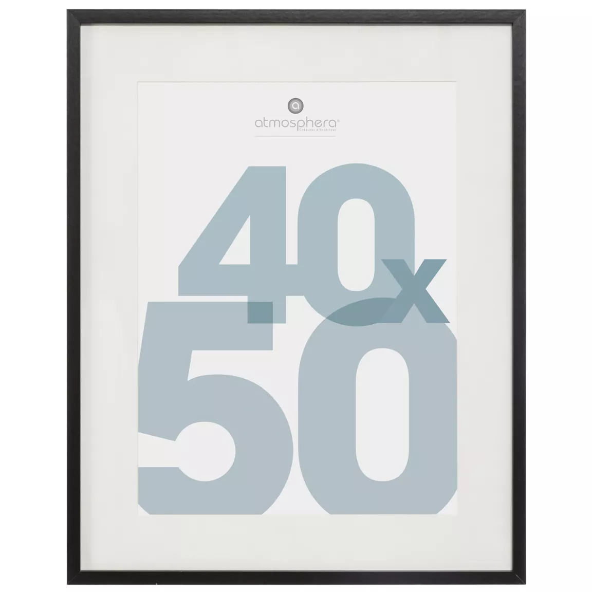 Cadre photo bois mural (40 x 50 cm) Manu Noir