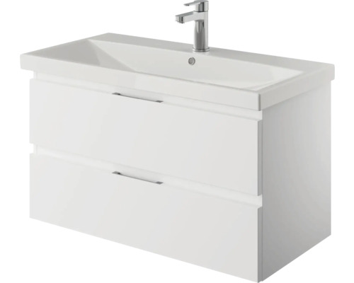 Pelipal Xpressline 4035 wastafelmeubel, BxHxD 86 x 48,2 x 43,5 cm, frontkleur: glanzend wit, 4035.158602