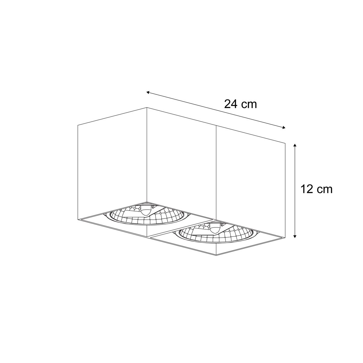 Moderne opbouwspot beige G9 draai- en kantelbaar 2-lichts - Box