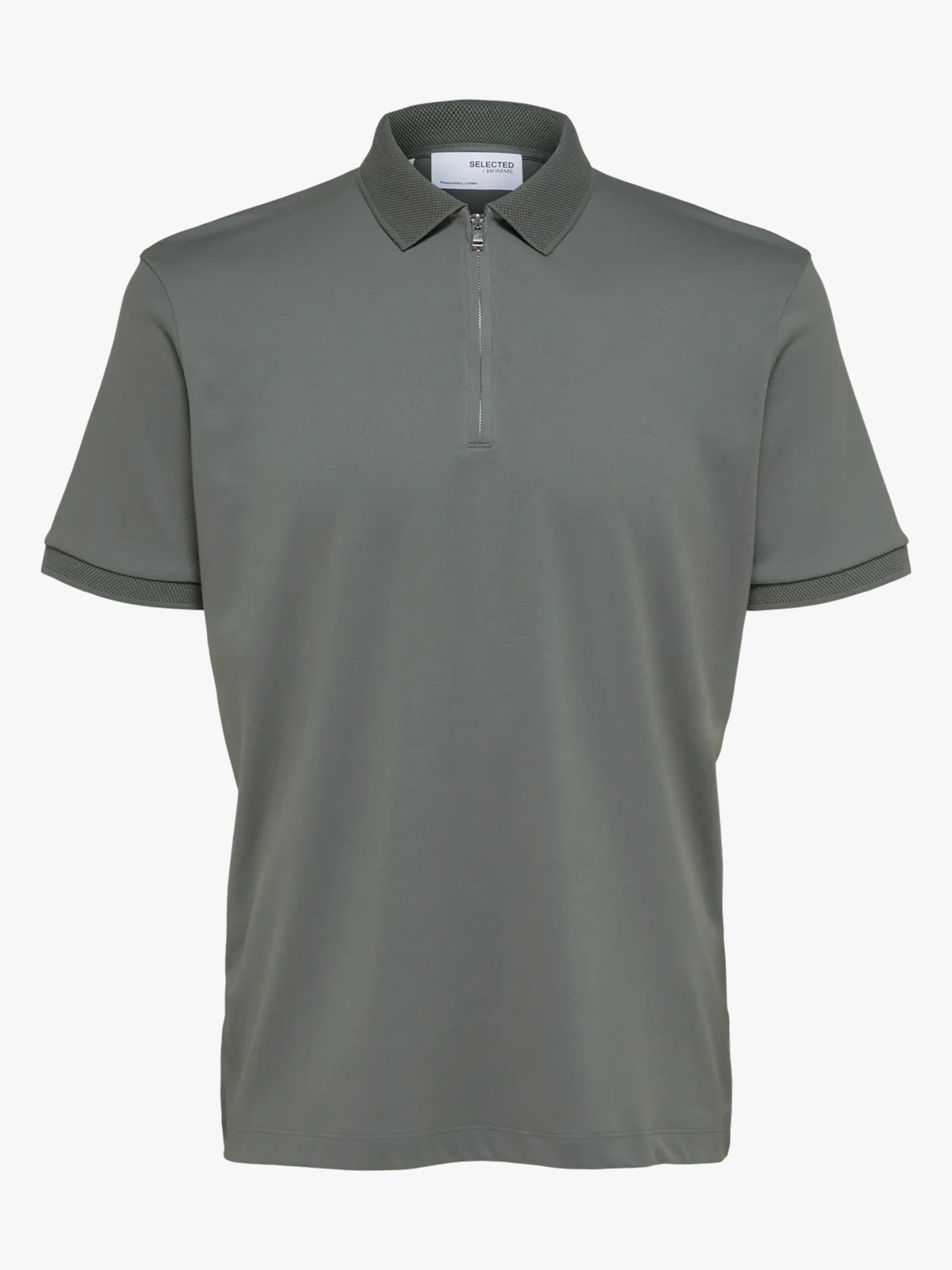 Selected Homme Fave Zip Short Sleeve Polo