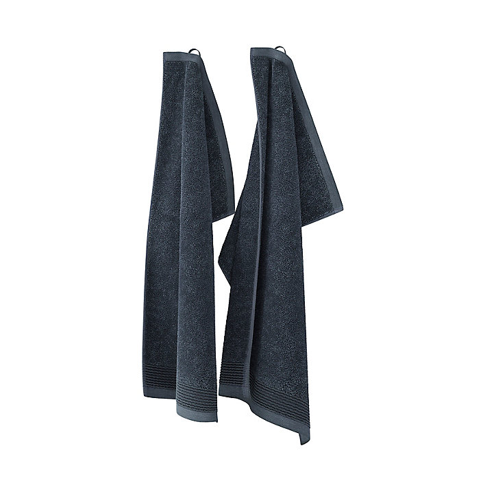 Lot de 2 serviettes de toilette bleu nuit Koros 50 x 30 cm GoodHome