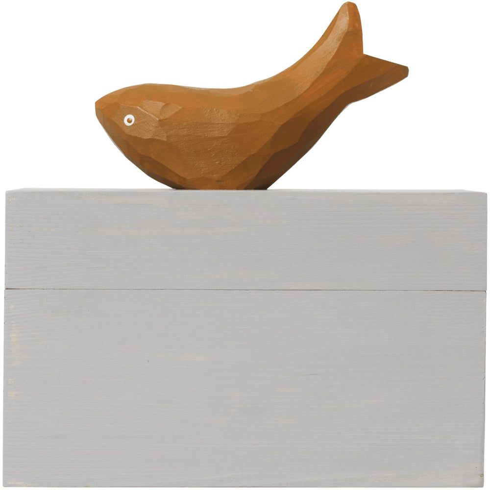 Køb Ferm Living Mist Blue/Aged Gold Harbour Box Fish