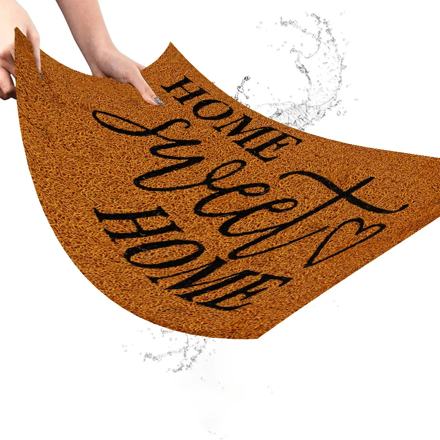 (60x40cm) Fussmatte Anti-Rutsch Türmatte Boden Teppich - Home Sweet Home / Herz