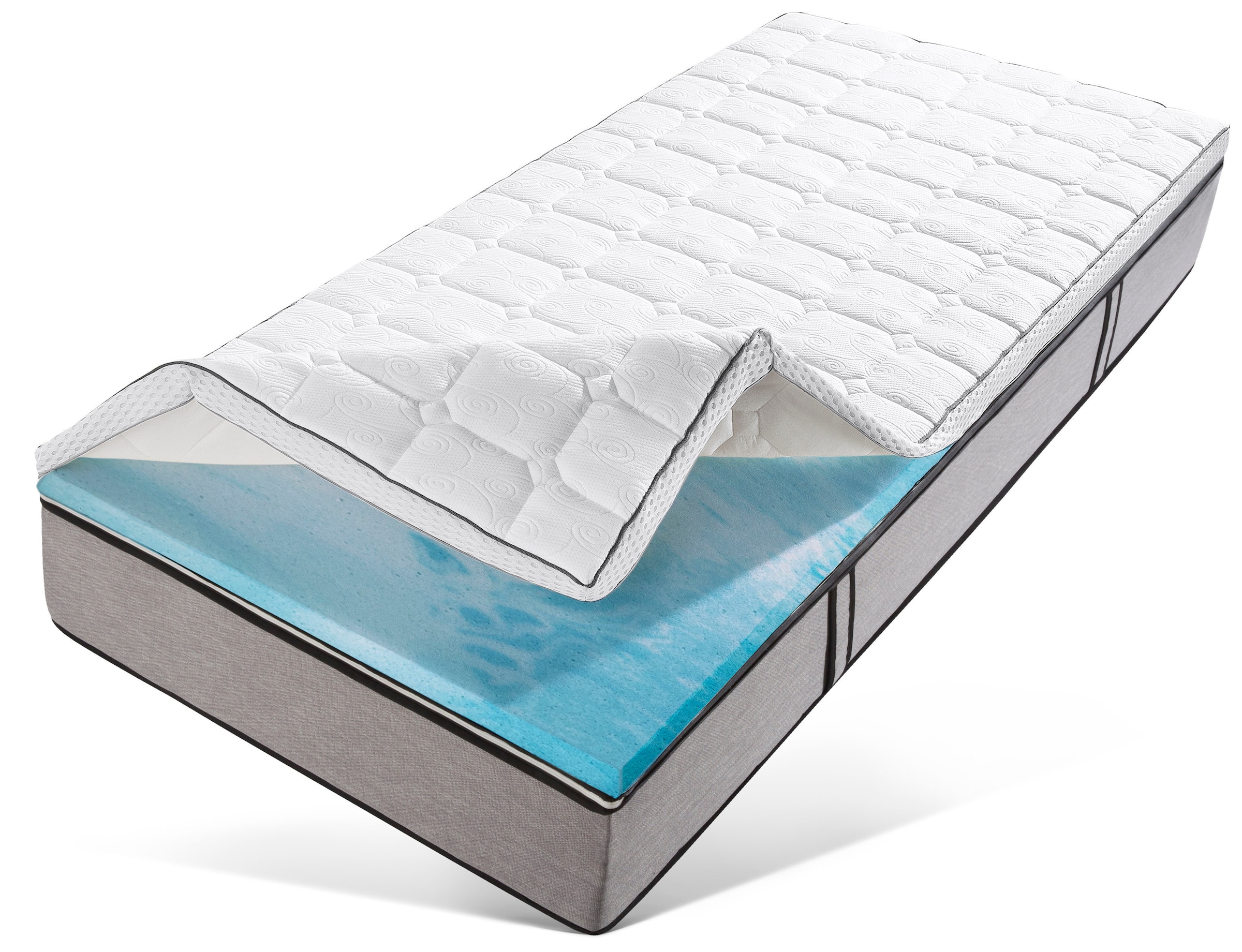 RIBECO Topper »Aaron, Topper 90x200 cm,180x200 cm« Matratze, Boxspringbett geeignet, ergonomisch, Made in EU