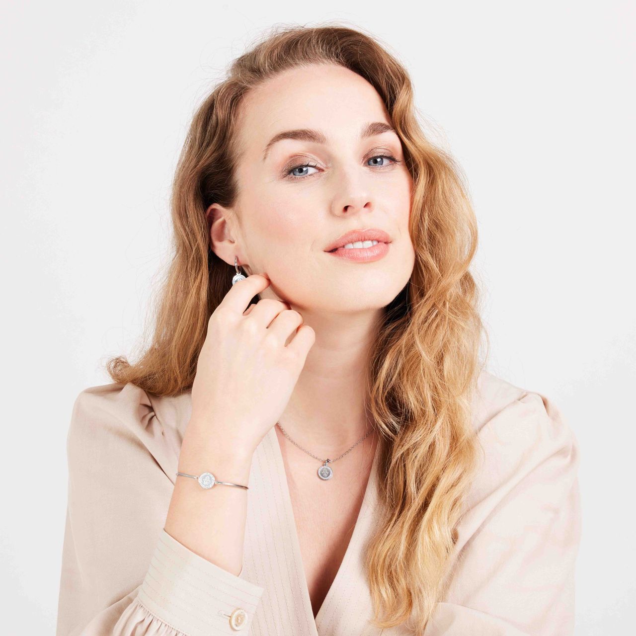 Stalen ketting met Hamsa