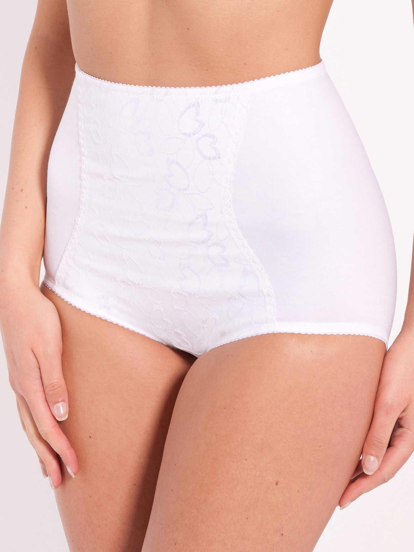 Gaine-culotte plastron en maille brodée