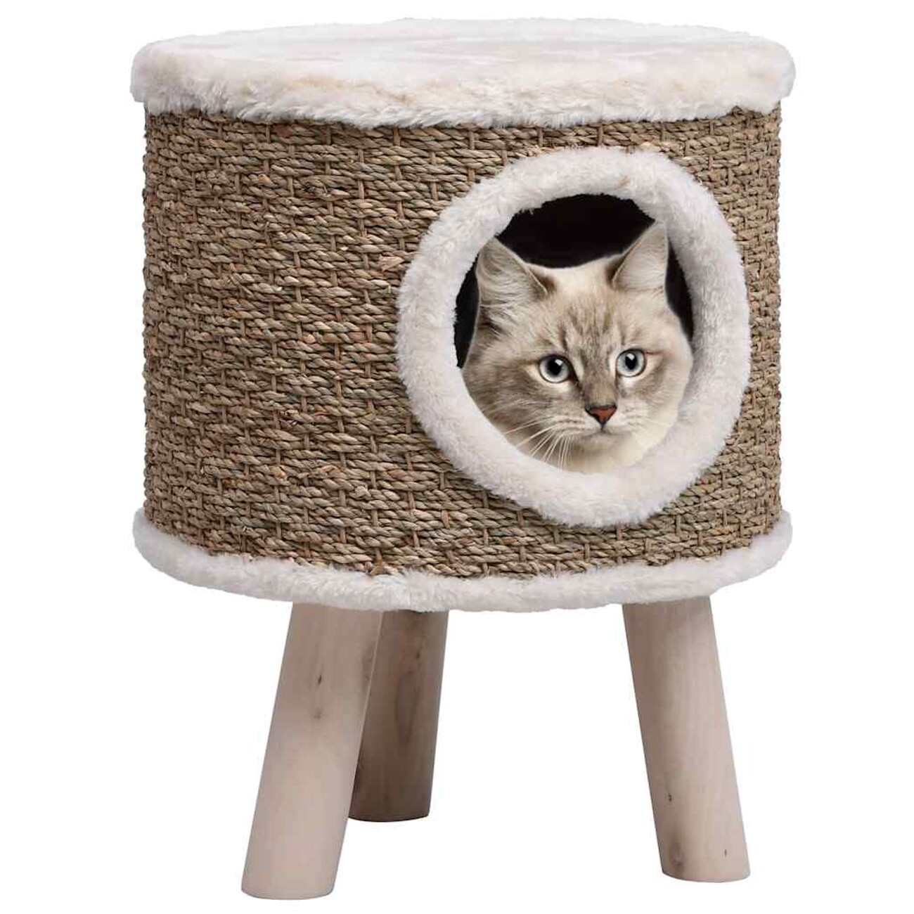 VidaXL Katzenhaus mit Holzbeinen 41 cm