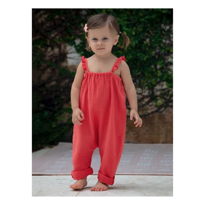 Petite Lucette Combinaison Coton Bio Morgane | Rouge