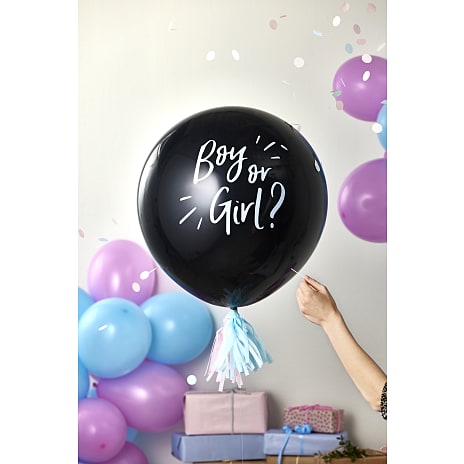 Gender reveal ballon 94,4 cm - sort