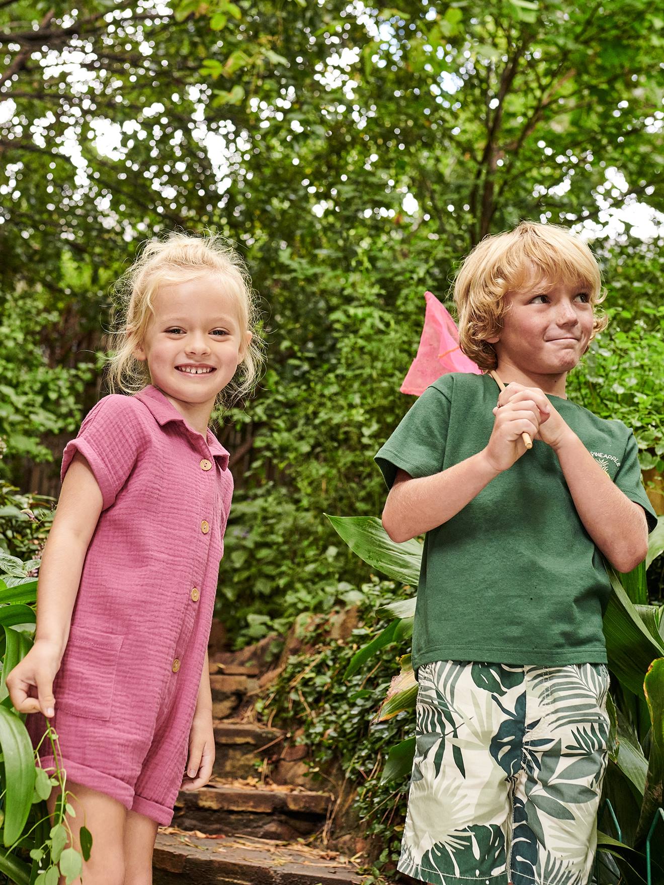 Bermudas com estampa de avelã para meninos