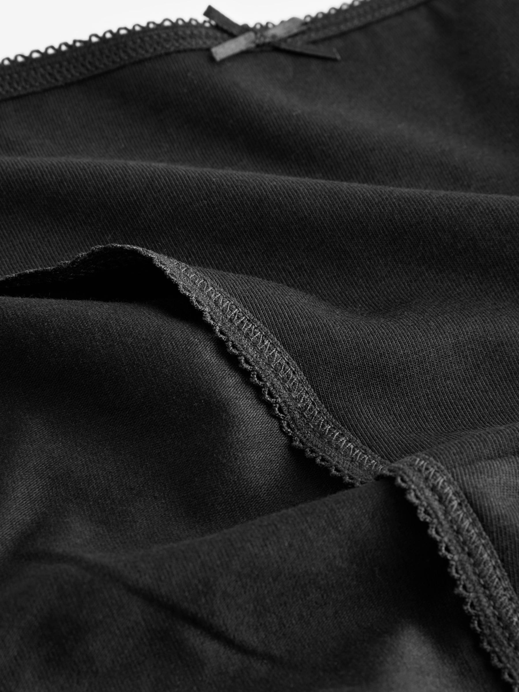 Zwart - Set van 7 slips met hoog katoengehalte