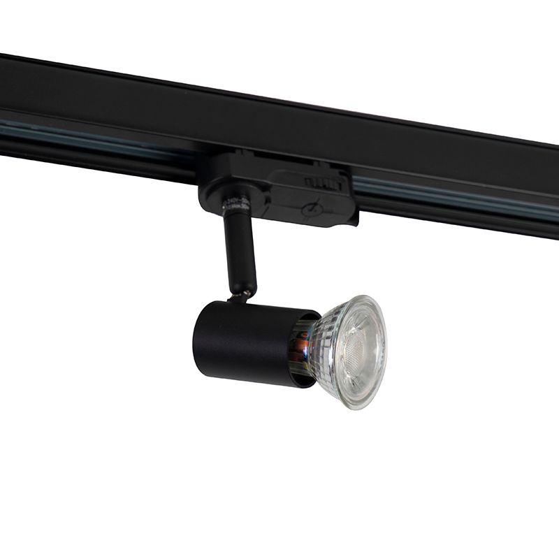 Railspot zwart voor 3-fase rail GU10 50mm - 3-Phase Jeany