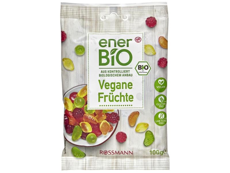 enerBIO Gummibären Vegane Früchte 100 g Saftig-fruchtiger Veganer Snack