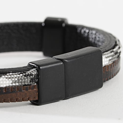 Bracelet Noir Marron Blanc