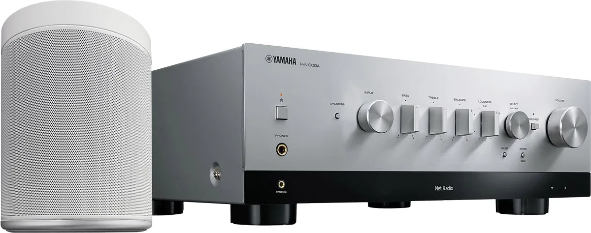 Yamaha R-N1000A Silver   Yamaha MusicCast 20 (WX-021) Blanc Amplis hi-fi stéréo