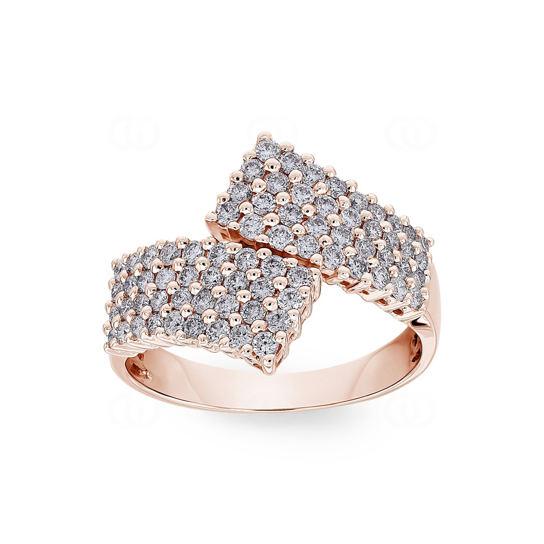 1.00 Karat Diamantring 750/18 K Roségold