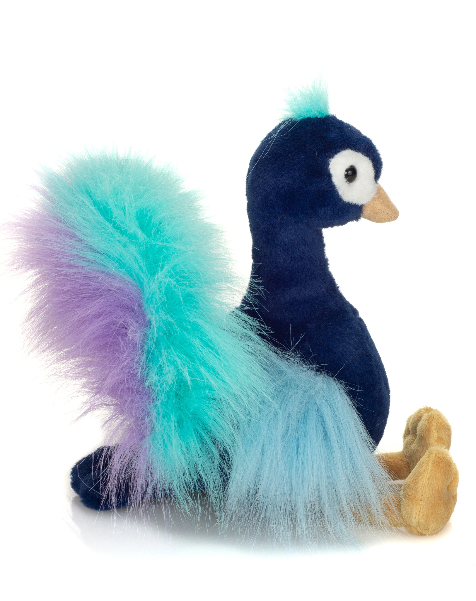 Kuscheltier PFAU ZOE (27cm) in blau/türkis