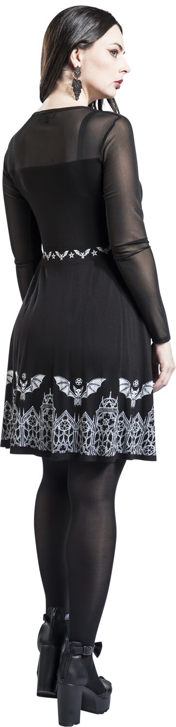 Robe en mesh avec chauve-souris | Gothicana by EMP Robe courte