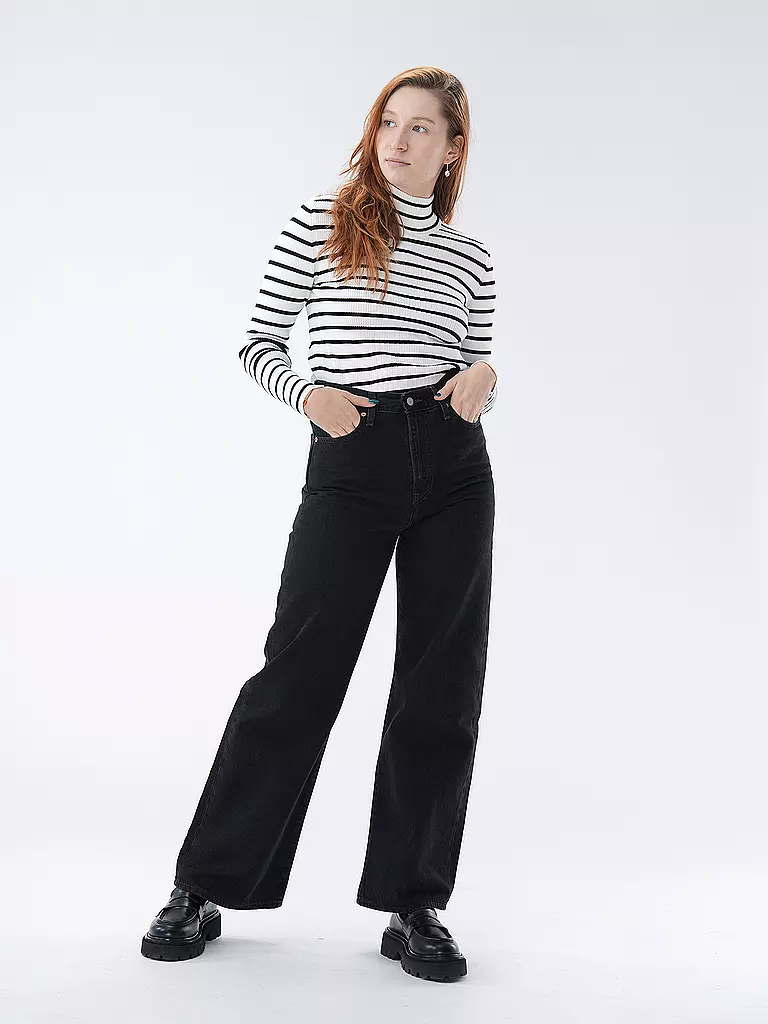 LEVI'S® Jeans Wide Leg Fit RIBCAGE schwarz