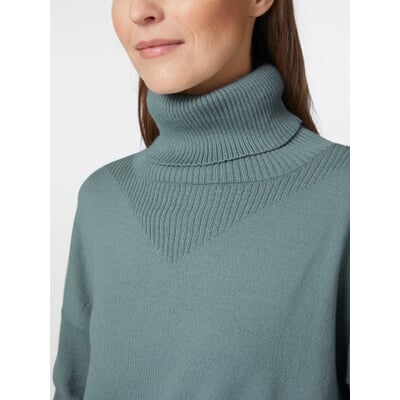 Damen-Rollkragenpullover, Mittelgrün